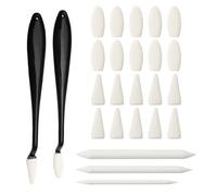 ZMDMAH 2 Pezzi Sfumino per Disegno Kit con 20 testine di Ricambio, Disegno Kit, Disegno Professionale matite, Disegno Professionale sfumino per Disegno sfumino, per Pittura e Schizzi