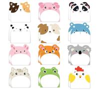 ZMDMAH 24 Appunti Adesivi Con Animali Stile Kawaii per Bambini - Ideali per Ufficio, Studenti, Compleanno - Piccoli Regali