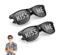 ZMDMAH 2PCS Occhiali da sole per feste con motivo Kiss Me, occhiali da sole per feste, carnevale, feste, club, feste e carnevale, accessori per foto
