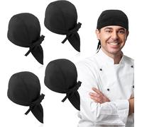 ZMDMAH 4 pezzi cappello da chef uomo donna cappello da chef cappello regolabile cappello da chef cappello unisex cappello da cucina cappello pirata cappello cappello da chef copricapo chef costume per