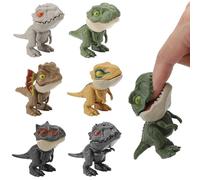 ZMDMAH 6 Pezzi Dinosauri per Bambini, Morso Dito Giocattolo, Mini Dinosauri, Giocattoli per Ragazzi e Ragazze