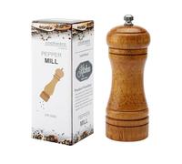 ZMDMAH Mini macina pepe, macina sale per legno, macinino per sale e pepe, macinino in ceramica regolabile, piccolo macinino manuale per spezie fresche, mini macinino manuale per uso in cucina