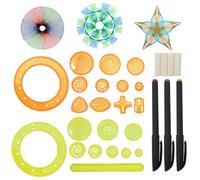 ZMDMAH Spirograph - Set di 28 Giocattoli a Spirale, Deluxe Con 22 Ruote e 3 Perni - Per Bambini da 4 a 8 Anni