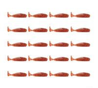 ZMdooreasy 20 esche da pesca morbide a T con filettatura profonda, in PVC a spirale, per spigole e trote, prestazioni di profondità per tutte le acque, compatibili con teste e ganci a manovella (3,5