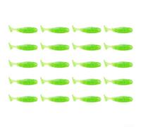ZMdooreasy 20 esche da pesca morbide a T con filettatura profonda, in PVC a spirale, per spigole e trote, prestazioni di profondità per tutte le acque, compatibili con teste e ganci a manovella (3,5