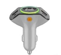 ZMdooreasy Adattatore vivavoce wireless per auto con trasmettitore FM e funzione di memoria di spegnimento per la massima comodità (bianco)