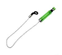 ZMdooreasy Allarme morso da pesca con indicatore di tensione sensibile con catena morbida per pesca notturna alla carpa, dispositivo impermeabile ABS, terminale portatile compatto (verde)
