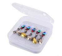 ZMdooreasy Ami da pesca a mosca 12# esche artificiali con piume e paillettes, colore verde brillante, per bocca di cavallo, striscia bianca, coda rossa, attrezzatura per la cattura dei pesci, 5-10