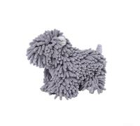 ZMdooreasy Asciugamano in ciniglia con cane Shenier, motivo West Terrier, per bagno, cucina e stanza, morbido assorbente e con passante per appendere (grigio)