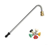 ZMdooreasy Asta di prolunga per idropulitrice ad alta pressione, con 5 ugelli, per lancia telescopica Karcher K2-K5 in metallo, 40 cm