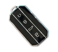 ZMdooreasy Custodia morbida per chiave auto in TPU per telecomando a 4 pulsanti Select 2025 Compact SUV, impermeabile, a prova di caduta, con design geometrico, confezione da 2 pezzi, nero e bianco