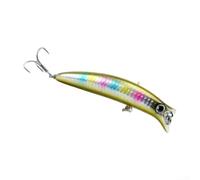 ZMdooreasy Esca da pesca a forma di minnow con perline acustiche, corpo in ABS aerodinamico per lancio in acqua salata fresca, occhi 3D realistici, design ponderato per il naso, bersagli per spigola