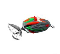ZMdooreasy Esche colorate per mini Thunder Frog con occhi 3D, esca realistica in silicone PVC per acqua dolce e salata, design anti-appendere per spigola, pesce persico (E)