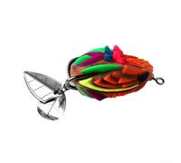 ZMdooreasy Esche colorate per mini Thunder Frog con occhi 3D, realistica in silicone PVC Topwater esca per acqua dolce e salata, design anti-appendere per spigola, pesce persico (D)