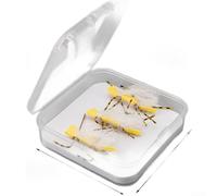 ZMdooreasy Esche per pesca a mosca secca in schiuma per trota e spigola, legate a mano con gambe in silicone morbido, esca galleggiante ad alta galleggiabilità con amo spinato, imitazione realistica