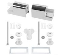 ZMdooreasy Kit di cerniere per sedile WC con cerniere in metallo e plastica ABS per un fissaggio sicuro su vari modelli di WC in tutto il mondo