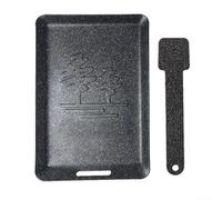 ZMdooreasy Padella per barbecue in ghisa, portatile, pieghevole, superficie di cottura antiaderente, per interni ed esterni, cucina, campeggio, barbecue, 13,2 x 19,7 cm (è nero)