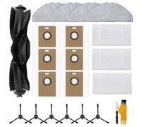 ZMdooreasy Set di pezzi di ricambio per Tapo RV20 Max RV30 Max Plus Robot Aspirapolvere Spazzola Principale Spazzola Laterale Filtro Sacchetto di Polvere Mop Panno Kit di Accessori per la Pulizia
