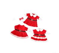 ZMdooreasy Set di vestiti da donna per oche da 58 cm, in plastica, costume da Babbo Natale, pupazzo di neve, decorazione da giardino in tessuto, rosso bianco (EZ011)