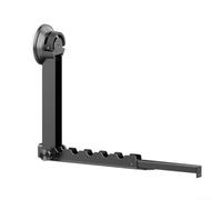 ZMdooreasy Stendibiancheria pieghevole con ventosa, montaggio a parete, altezza regolabile, design senza fori, per interni ed esterni (grigio)