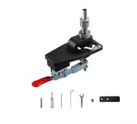ZMdooreasy Strumento di perforazione per cerniera nascosta, 35 mm, con piastra di pressione regolabile, per la lavorazione del legno e l'installazione di porte di armadi (nero)