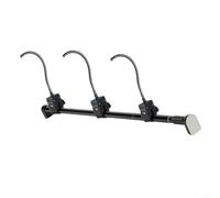 ZMdooreasy Supporto telescopico per piante di Natale, regolabile, 80-205 cm, in acciaio antiruggine, può sostenere fino a 22,7 kg, per ghirlande natalizie, stelle di Natale, interni ed esterni, nero