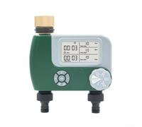 ZMdooreasy Timer elettronico a doppia uscita, timer automatico per irrigazione da giardino, impermeabile, con display a LED (rame)