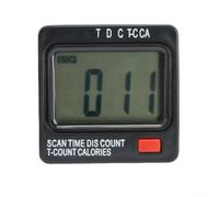 ZMdooreasy Timer elettronico per macchine fitness, stepper idraulico, scale e tapis roulant, display LCD, monitoraggio tempo, velocità, distanza, calorie, conteggio, frequenza cardiaca, nero