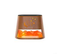 ZMdooreasy Umidificatore a forma di pietra di sale con effetto fiamma, diffusore per aromaterapia, illuminazione a LED a 7 colori, per rilassare la camera da letto o l'ufficio