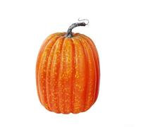 ZMdooreasy Zucca artificiale in schiuma decorativa modello grande realistico autunnale raccolta tavolo centrotavola per interni ed esterni decorazione per la casa bianco arancione 21 x 15 cm (zucca