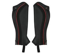 ZMellifluent 2 Pezzi di Ghette equestri Professionali, Leggings protettivi in Pelle per l’Equitazione, Ghette in Pelle a Grana Intera durevoli per i Cavalieri, Design Comodo con Due Taglie per (S)