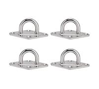 ZMellifluent 4 pezzi, cuscinetto a soffitto resistente, occhiello a rombo in acciaio inox 304, gancio da parete per sospensione di amache, attrezzatura da esterno e installazione decorativa