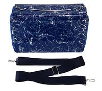ZMellifluent Astuccio portatile per matite, organizzatore di cancelleria a più strati con grande capacità e 300 scomparti, dotato di porta-penne integrato; borsa portamatite in tessuto Oxford, (Blu)