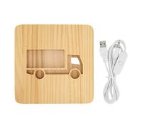 ZMellifluent Lampada per Intaglio 3D in Legno, Lampada da Notte a Forma di Auto con Design Cavo, Lampada da Comodino a LED Bianco Caldo in Pino per camere da Letto, Soggiorno, Nursery e Come re