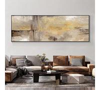 ZMFBHFBH Moderna Pittura A Olio Astratta Di Grandi Dimensioni Poster E Stampa Paesaggio Arte Della Parete Tela Con Cornice Dipinto Immagine Per Soggiorno Decor 55x165cm (22x65in) Con Cornice