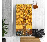 ZMFBHFBH Quadro Dipinto Con Cornice Gustav Klimt Albero Della Vita Dipinto Su Tela Classico Famoso Poster E Stampe Immagini Da Parete 30x75cm (12x30in) Con Cornice