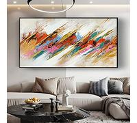 ZMFBHFBH Quadro senza cornice Dipinti ad olio astratti su tela Fatti a mano Colorati Wall Art Arte moderna per l'arredamento della casa Dipinto su tela 30x60cm (12x24in) Con cornice
