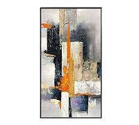ZMFBHFBH VERTICALE Quadri su tela per appendere a parete bianco grigio opere d'arte decorazioni per la casa per decorazioni da parete per corridoio 40x80 cm (16x32 pollici) con cornice