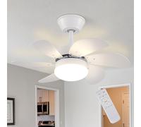 ZMH Deckenventilator mit Beleuchtung Fan LED Licht Dimmbar mit Fernbedienung