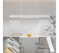 ZMH Pendelleuchte LED Hängelampe CCT Dimmbar 107CM mit Fernbedienung Lang Linear