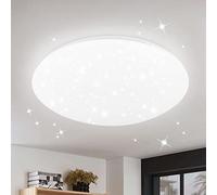 ZMH Plafoniera LED Plafoniere camera da letto - 18W Lampada da camera da letto Cielo stellato bianco freddo Ø30cm Illuminazione rotonda da bagno a soffitto IP44 Lampada da bagno impermeabile