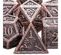 Zmhkk 7PCS Metallo Polyedral Musica DND Dadi Set Gioco di ruolo D&D Dice Set per Dungeon e Dragon RPG D20 D12 D10 D8 D6 D4 (colore : Solo scatola di metallo)