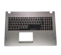 ZMHYGEW per Tastiera Palmrest C Case per ASUS per ROG per Notebook Strix GL502V GL502VMK, Tasti Rossi retroilluminati in Portoghese Latino 90NB0DE6-R31PO0(Latin Keyboard Case)