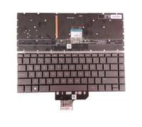 ZMHYGEW Tastiera retroilluminata in Lingua Russa Latina statunitense per HP per Pavilion 13-AN per Spectre 13-AP per Envy 13-AG 13M-AG 13-AH 13-AQ 13-AR(LA Brown)