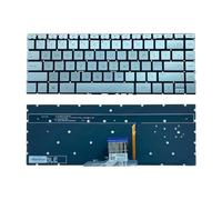 ZMHYGEW Tastiera retroilluminata in Lingua Russa Latina statunitense per HP per Pavilion 13-AN per Spectre 13-AP per Envy 13-AG 13M-AG 13-AH 13-AQ 13-AR(US Silver)