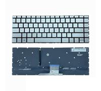ZMHYGEW Tastiera retroilluminata in Lingua Russa Latina statunitense per HP per Pavilion 13-AN per Spectre 13-AP per Envy 13-AG 13M-AG 13-AH 13-AQ 13-AR(RU Silver)