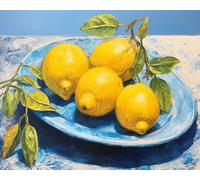 ZMHZMY Dipingere con i numeri, per adulti, natura morta, frutta, arancione dipinto con i numeri, per adulti, pittura digitale fai da te per principianti, decorazione da parete, disegno, decorazione