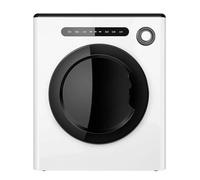 ZMIN Asciugatrice compatta, Asciugatrice Completamente Automatica, con Vasca in Acciaio Inossidabile, Bassa rumorosità, Pannello Touch Digitale, Protezione Antipiega,Bianca,A