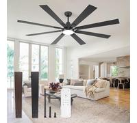 ZMISHIBO - Grandi ventilatori da soffitto da 72 pollici con luci e telecomando, ventilatore da soffitto moderno per interni ed esterni, per cucina, soggiorno, patio, motore CC silenzioso
