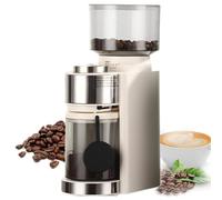 ZMJGLL Macina caffè Elettrico. Macinacaffè per Chicchi con 25 Impostazioni di Macinatura Precise. Contenitore per Chicchi da 250 g, Macinacaffè a Cono Anti-statico da 80W per caffè Filter (White)